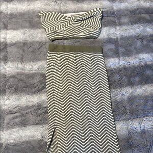 Chevron Patterned Two-Piece Dress